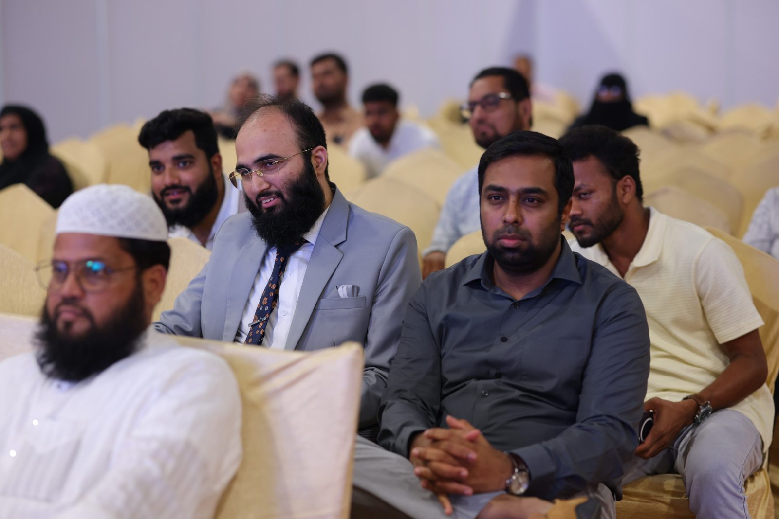 The audience at a talk, 2025